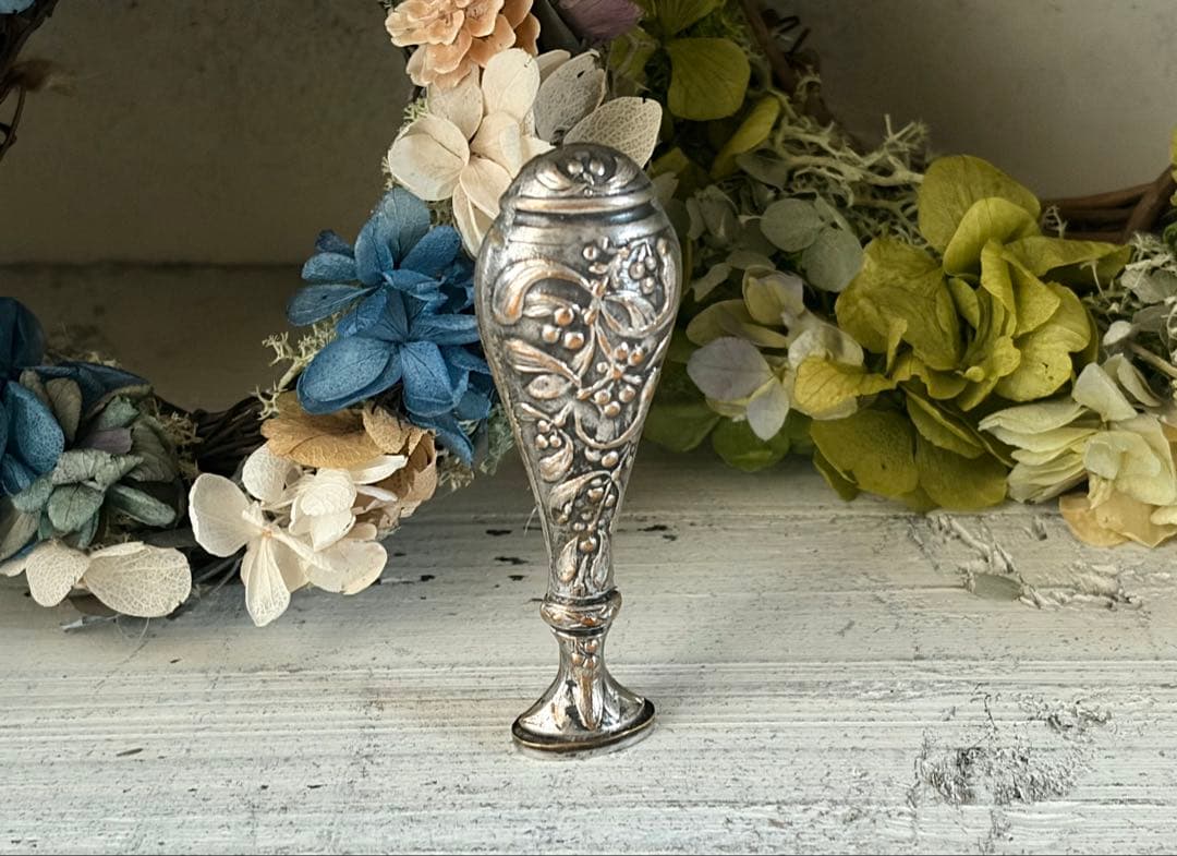 フランスアンティーク シーリングスタンプ ヤドリギ シルバープレート