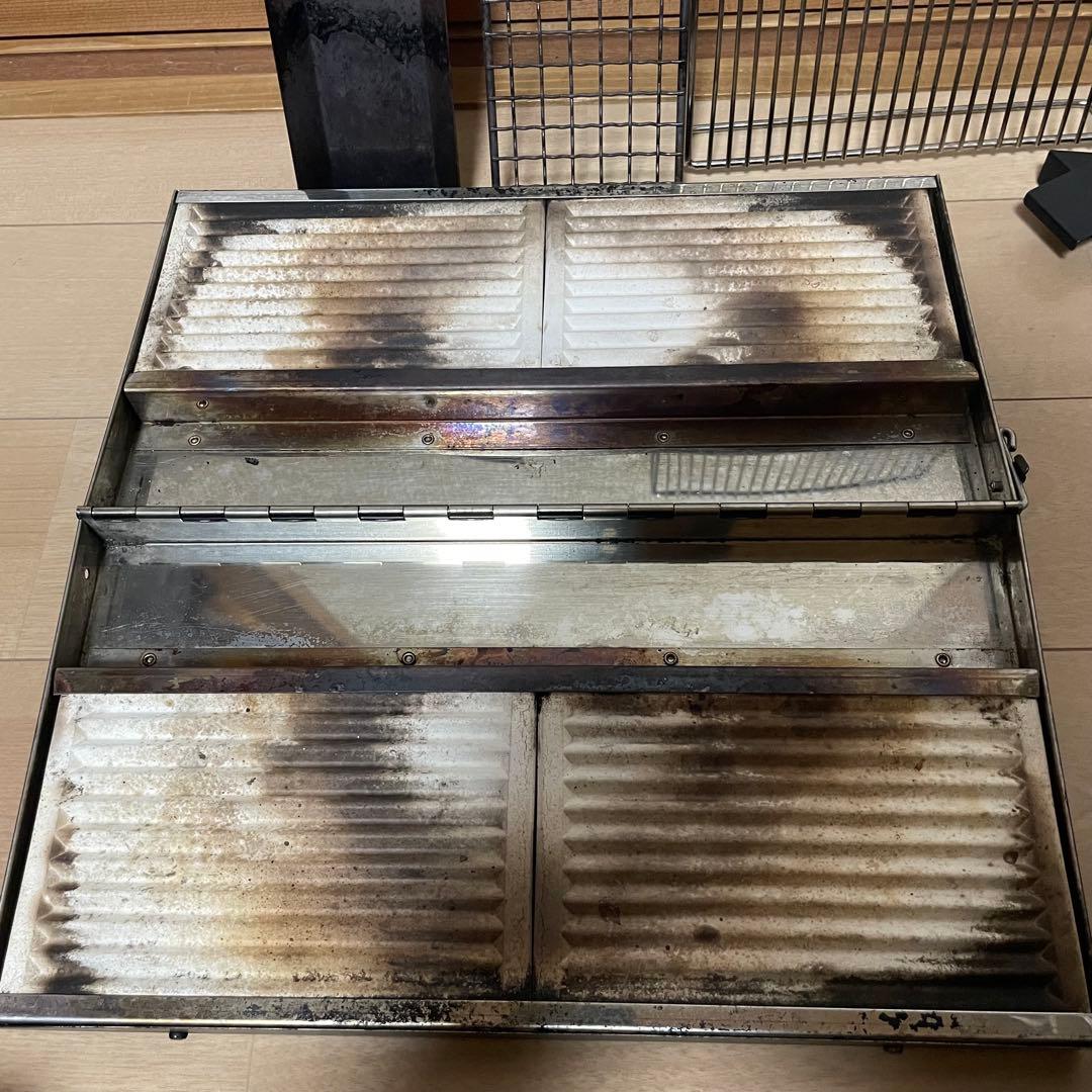 【美品】ユニフレーム　ユニセラTG-III ブラック 収納袋&焼き網ハンドル付