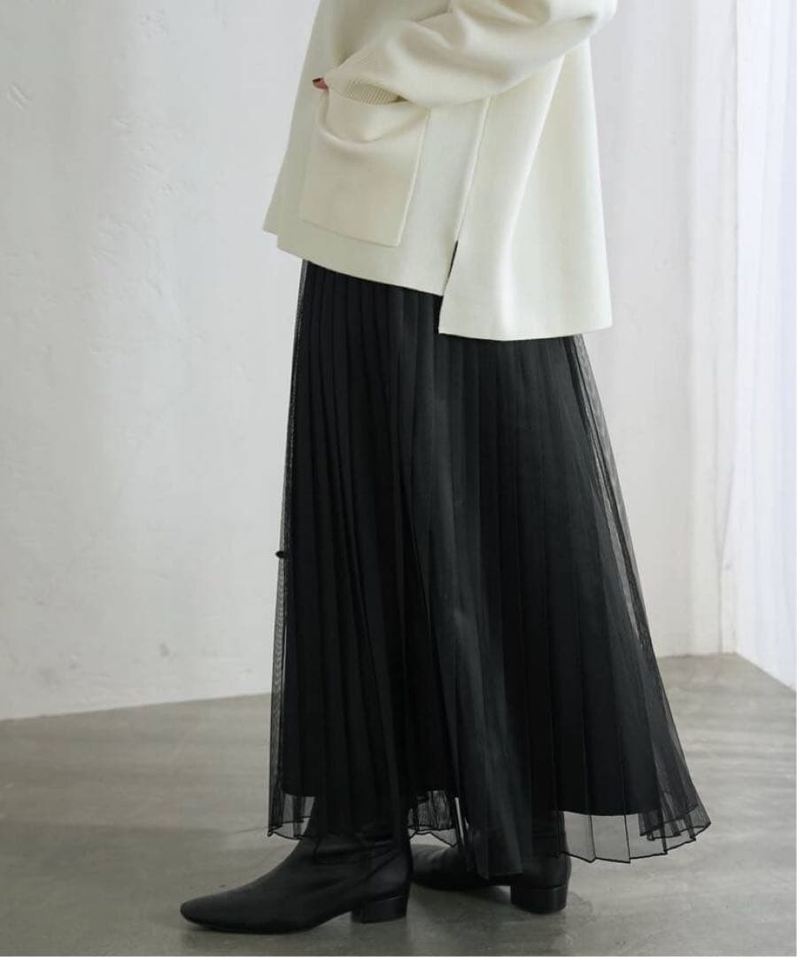 【IENA】シアープリーツスカート