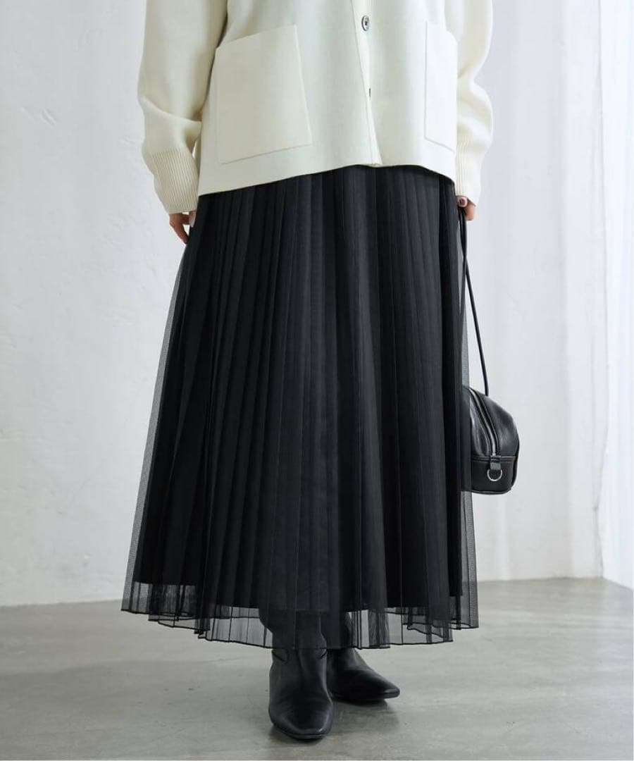 【IENA】シアープリーツスカート