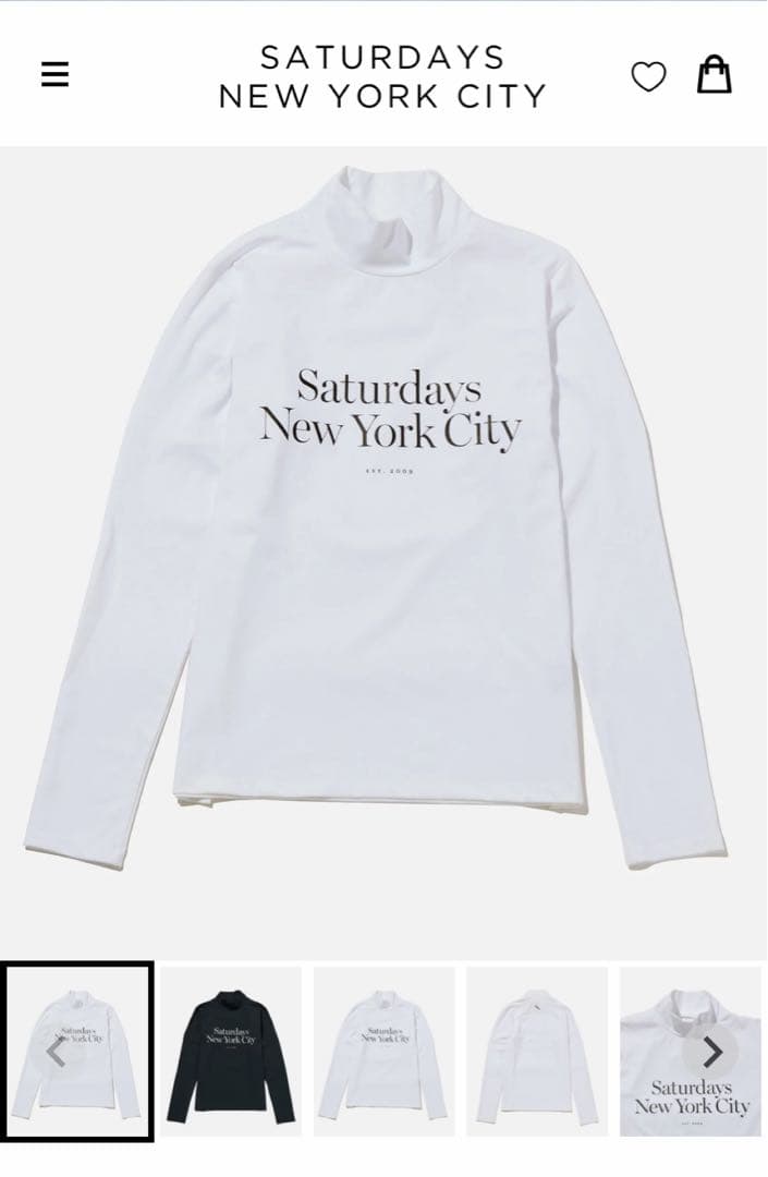 新品 Saturdays NYC ゴルフ モックネック シャツ Mサイズ