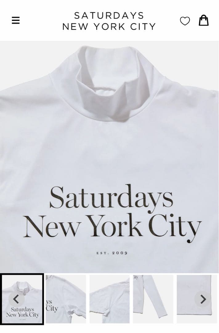 新品 Saturdays NYC ゴルフ モックネック シャツ Mサイズ