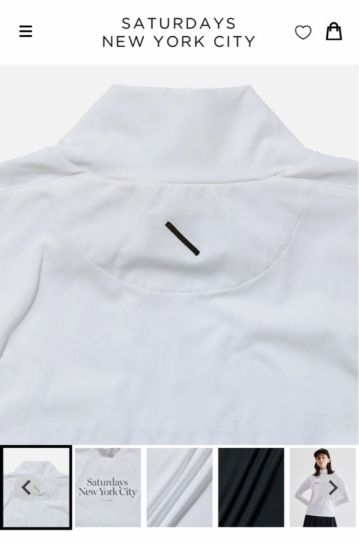 新品 Saturdays NYC ゴルフ モックネック シャツ Mサイズ