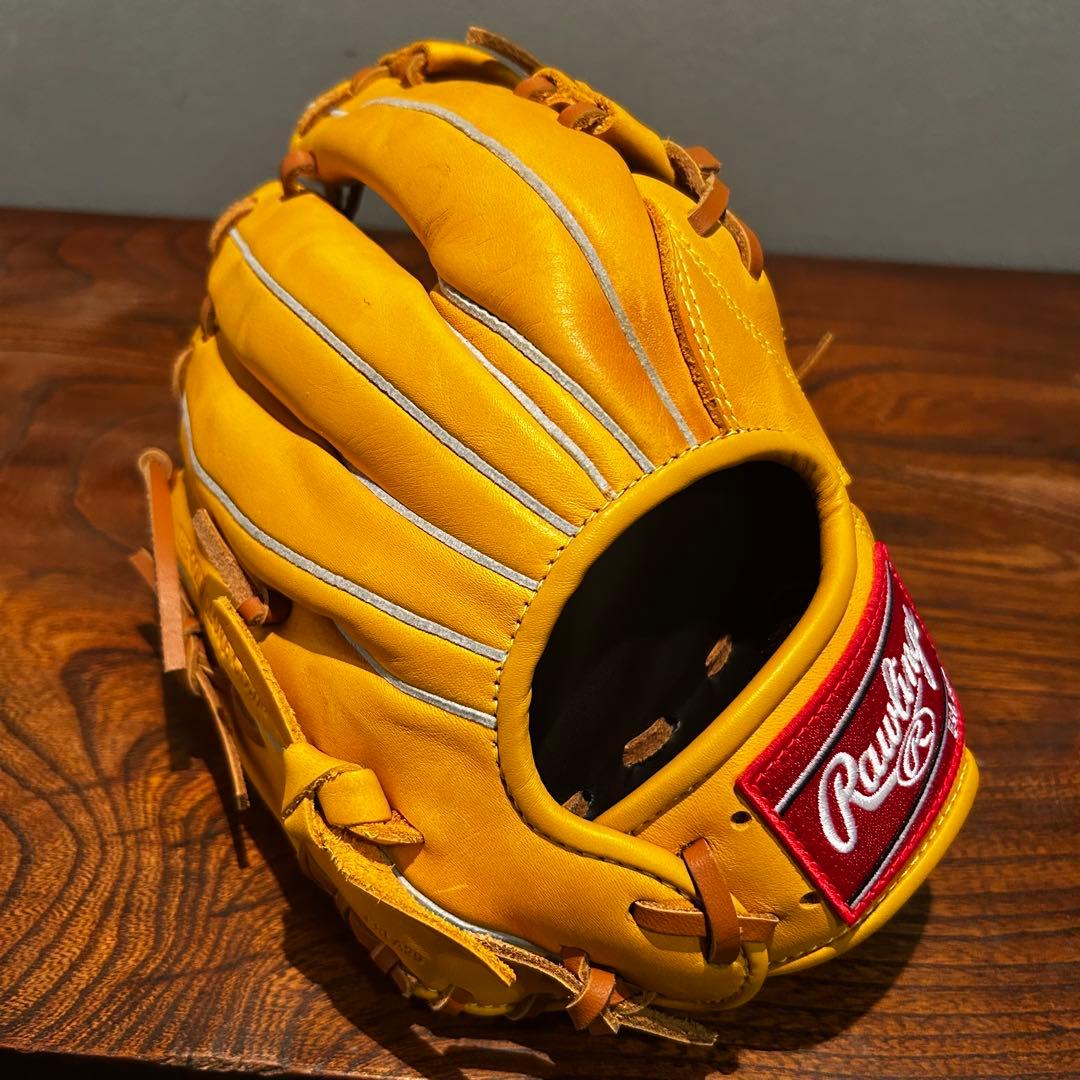 【匿名配送】Rawlings ローリングス 本革 ゴールドタン 軟式グローブ
