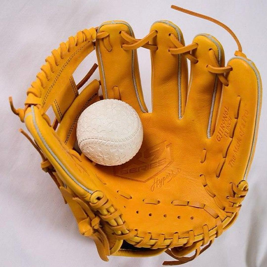 【匿名配送】Rawlings ローリングス 本革 ゴールドタン 軟式グローブ