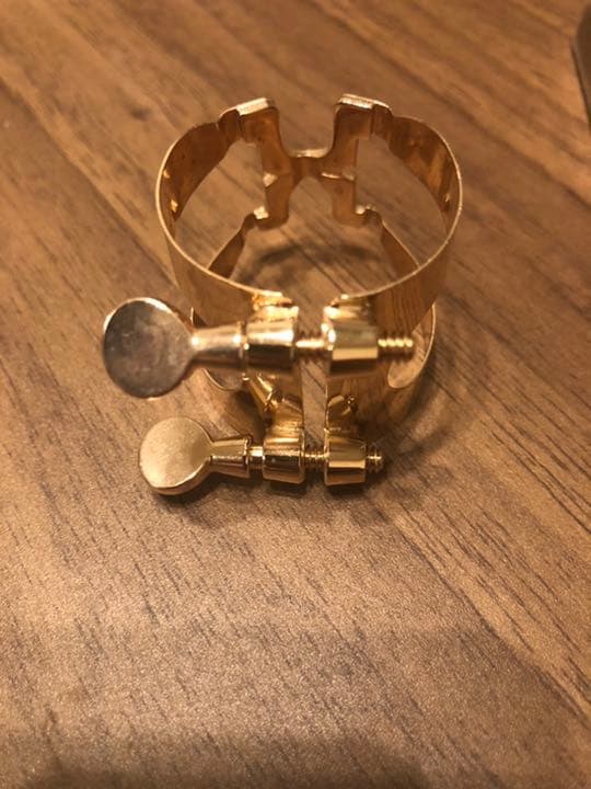 ハリソン バリトンサックス リガチャー ピンクゴールド ファッション