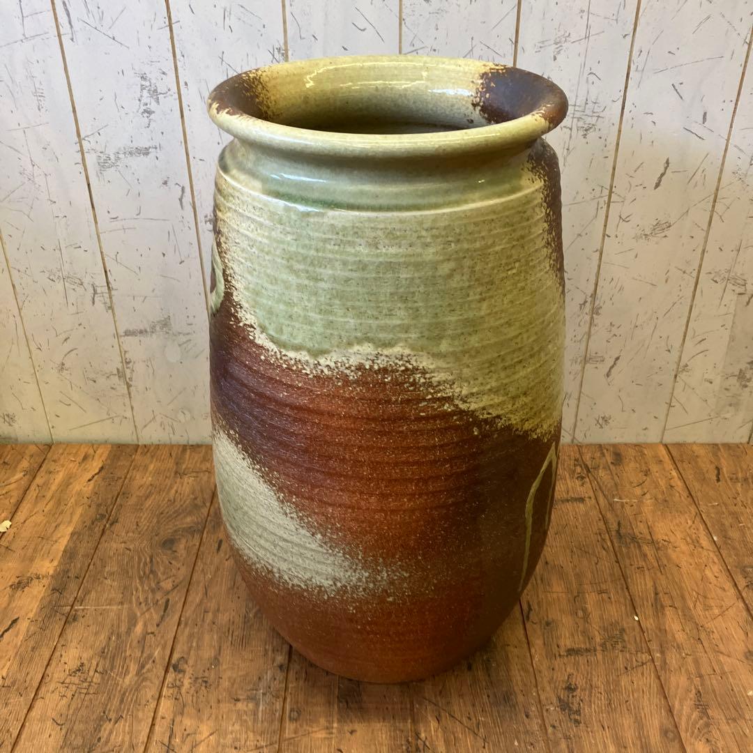 昭和レトロ 陶器製 信楽焼 傘立て アンブレラスタンド カサ立て 玄関