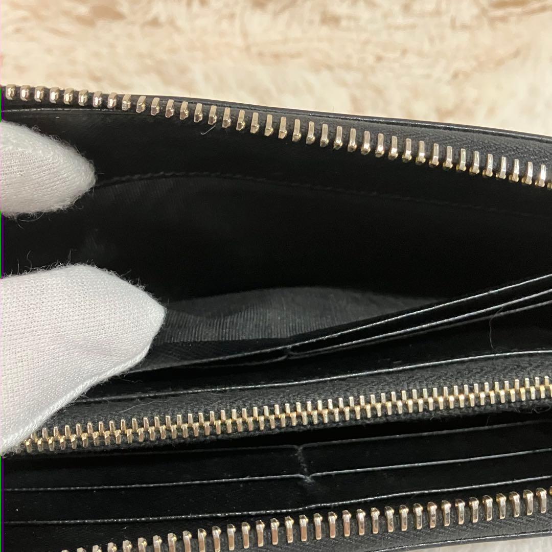 ✨美品✨PRADA プラダ 長財布 ラウンドジップ ゴールド金具 オールレザー