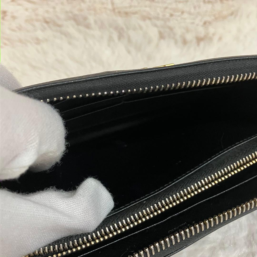 ✨美品✨PRADA プラダ 長財布 ラウンドジップ ゴールド金具 オールレザー