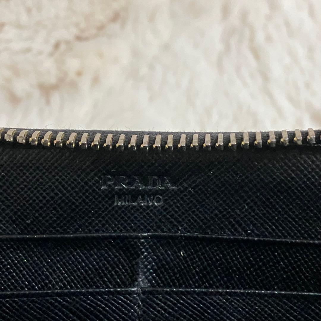 ✨美品✨PRADA プラダ 長財布 ラウンドジップ ゴールド金具 オールレザー