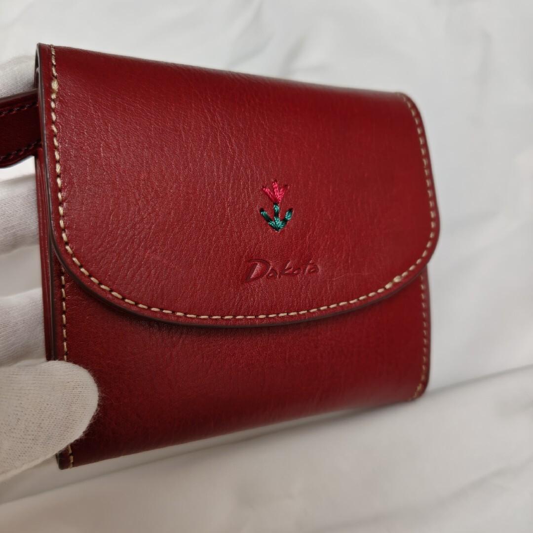 未使用級　ゆべしさん　dakota ２つ折り財布トゥリパーノ　赤