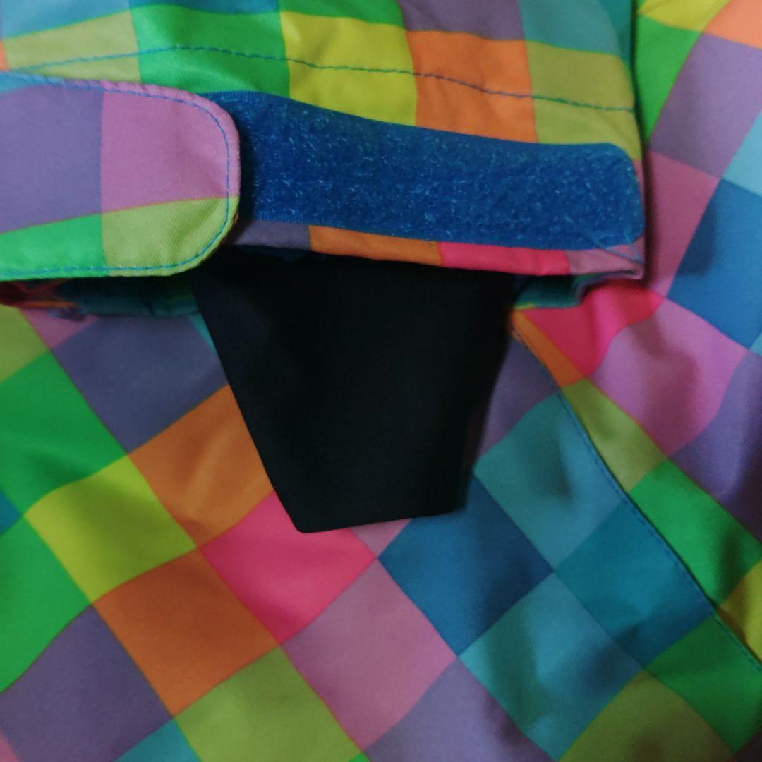 カラフルチェック柄 フード付きジャケット 上下S