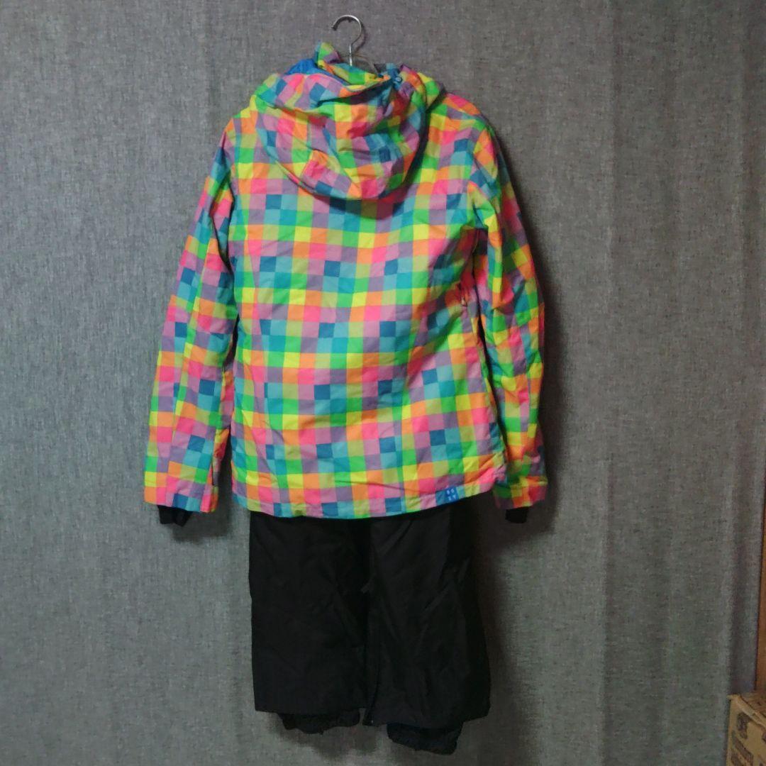 カラフルチェック柄 フード付きジャケット 上下S
