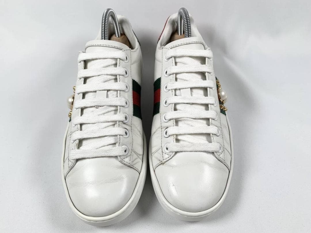 PHS【正規品】美品 グッチ GUCCI レザー スニーカー 351/2