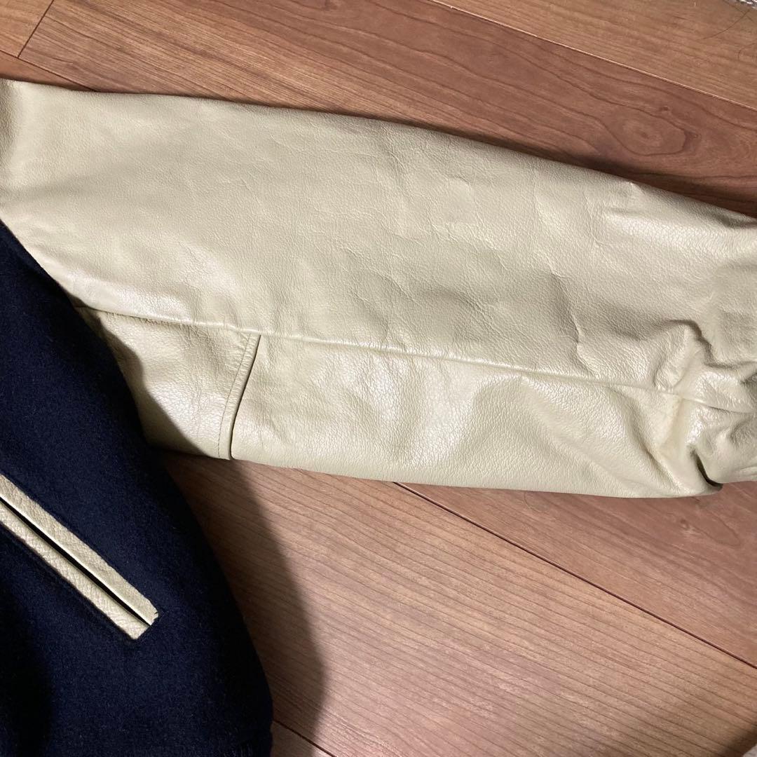 Golden Bear スタジャン ネイビー/クリーム　メンズ　古着
