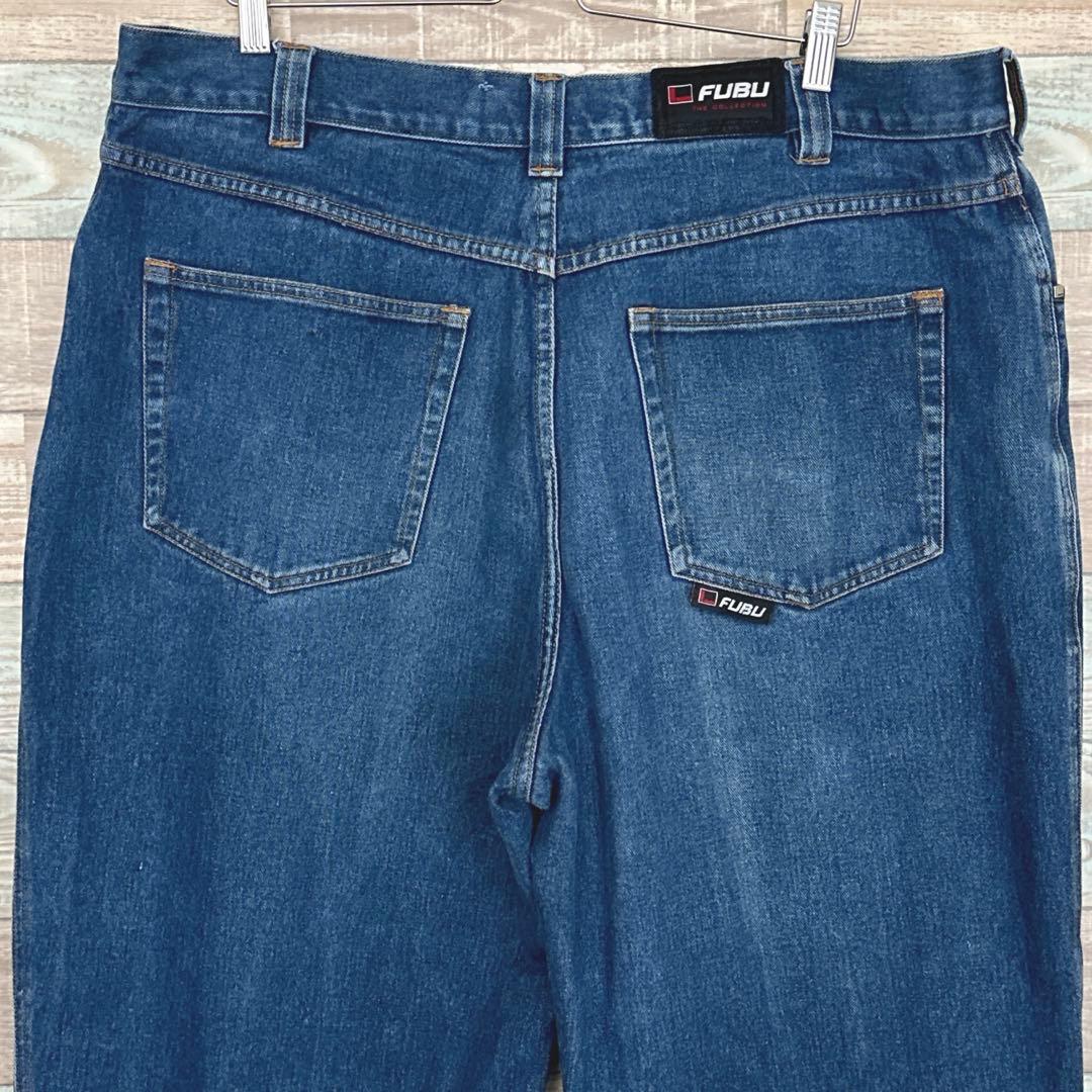 FUBUフブバギーデニムジーンズストリートw42極太b系y2k古着ヒップホップ