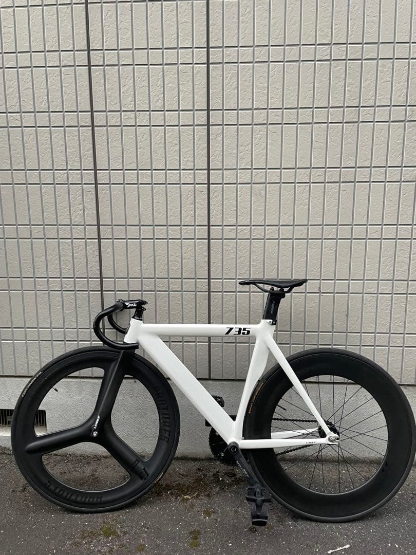 ピストバイク leader735 LEADER735 ピストバイク ブラック Lサイズ