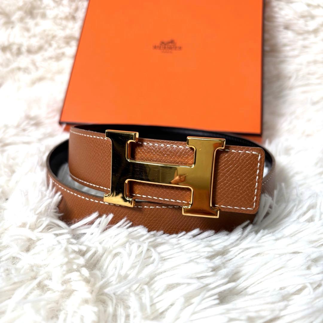 honoka 様エルメス コンスタンスリバーシブルベルト H型 ゴールドバックル