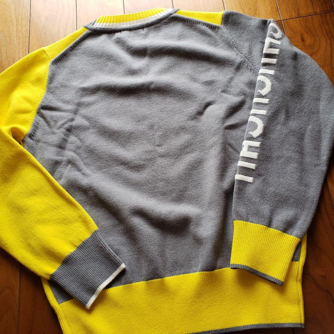 ★♡emma♡★CHUCUCHU イエロー グレー Vネック セーター★