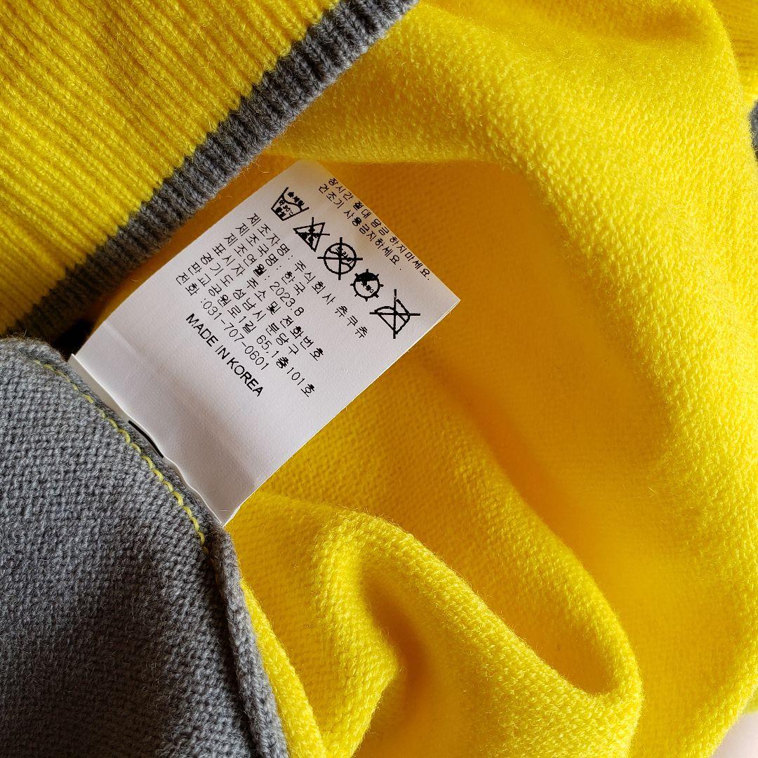 ★♡emma♡★CHUCUCHU イエロー グレー Vネック セーター★