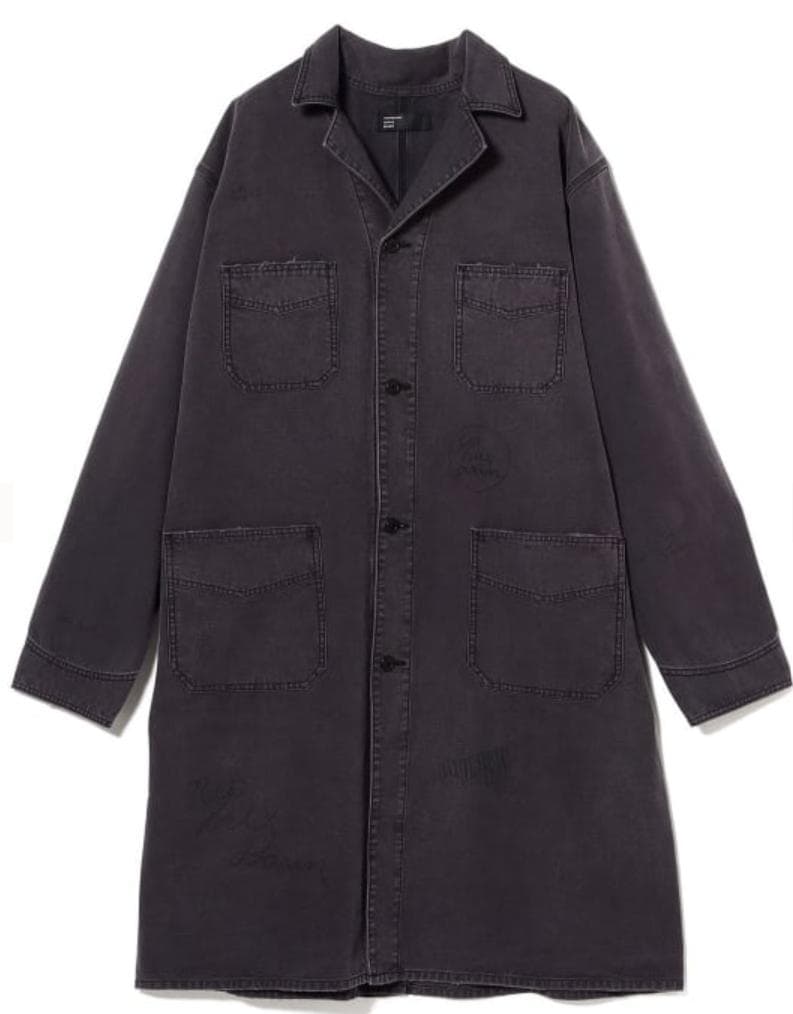 メンズ グラフィック ショップコート