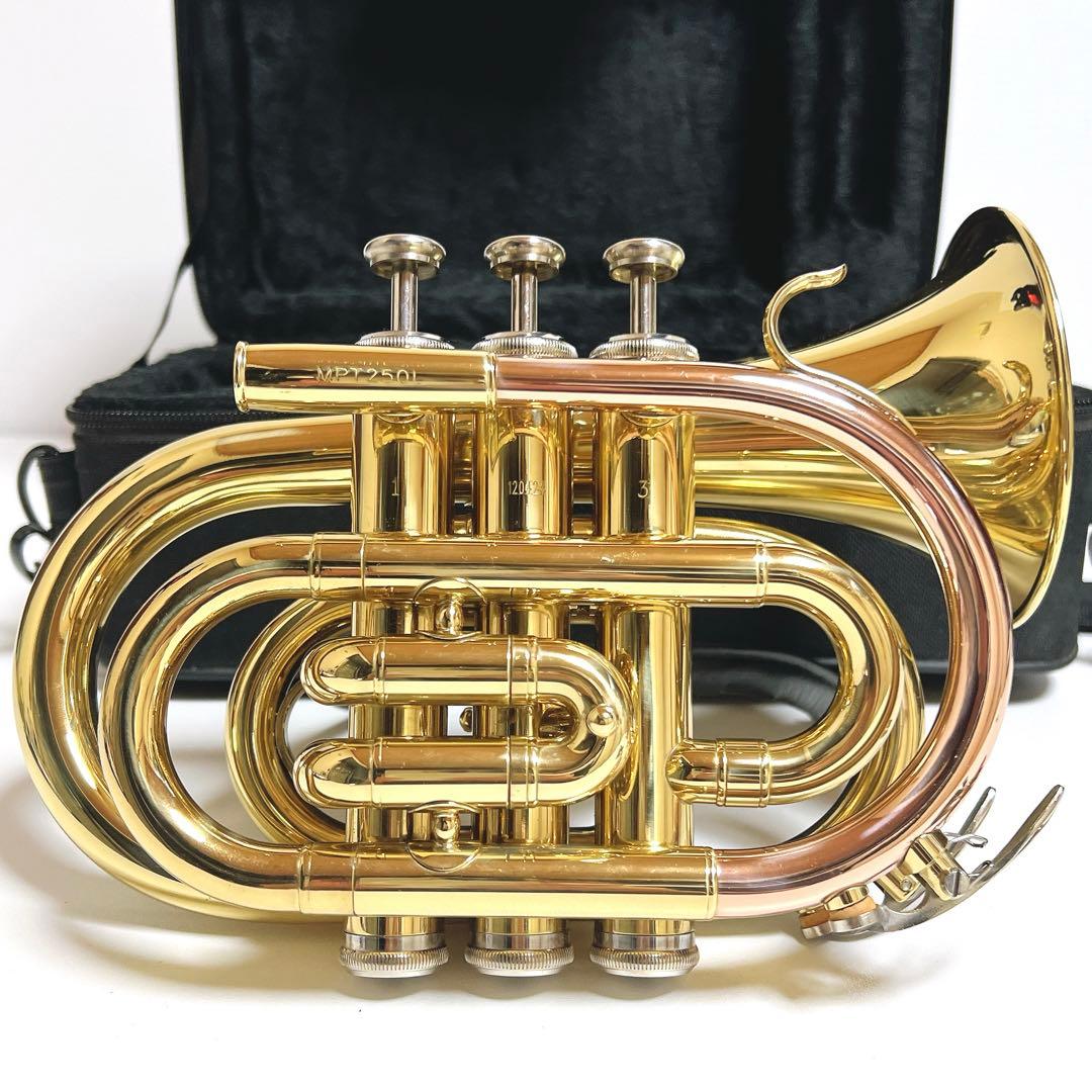 【極美品】MINERVA MPT250L ポケットトランペット　管楽器　吹奏楽