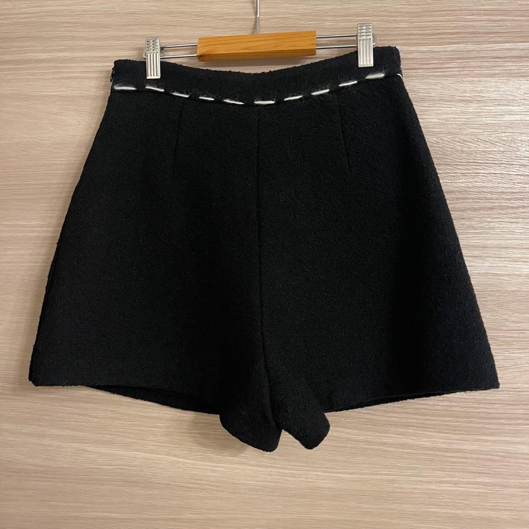シェリエ sheller ステッチ ツイードキュロット スカート Mサイズ