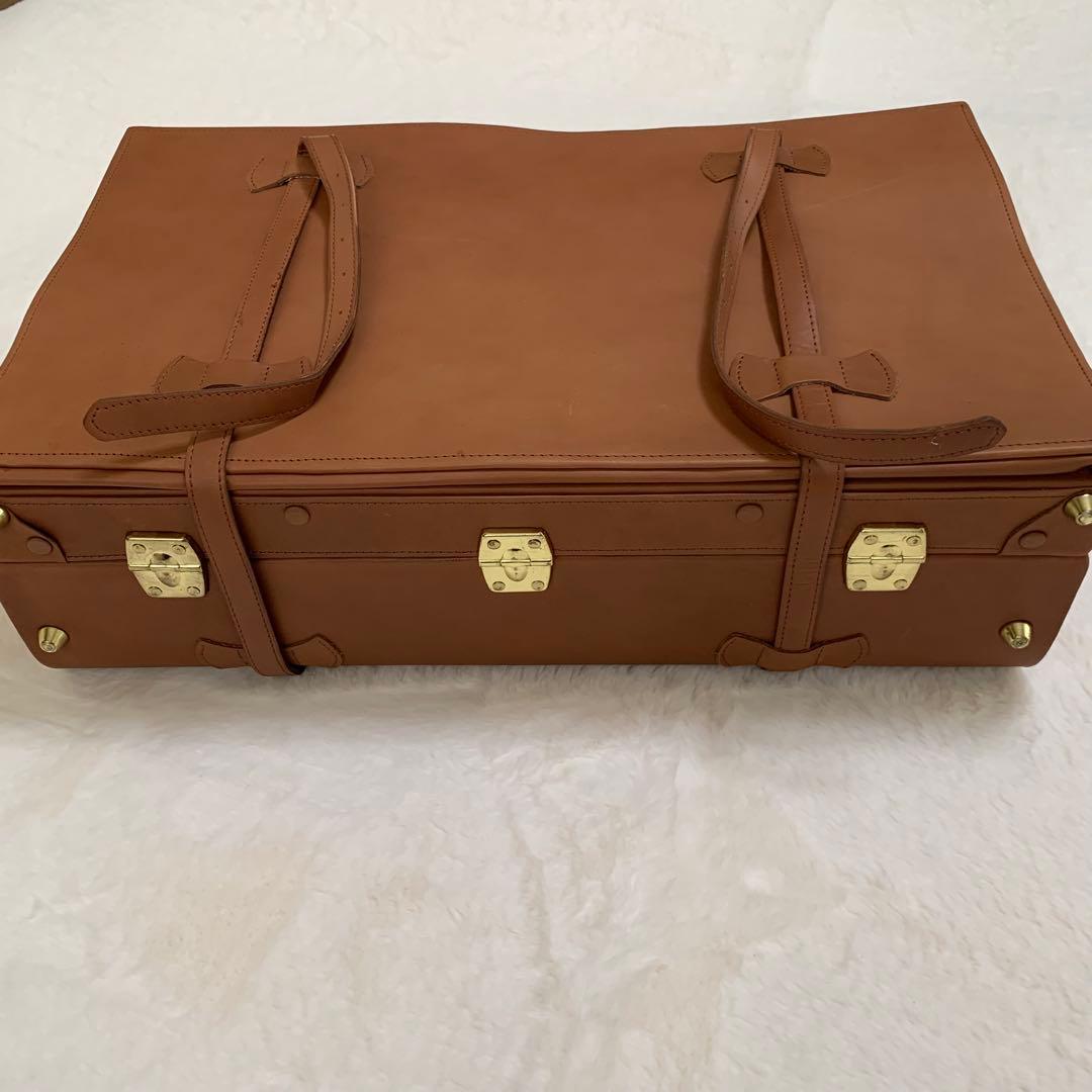 午後の紅茶 初代コイズミトランク アンティーク 希少 本革 キャメル