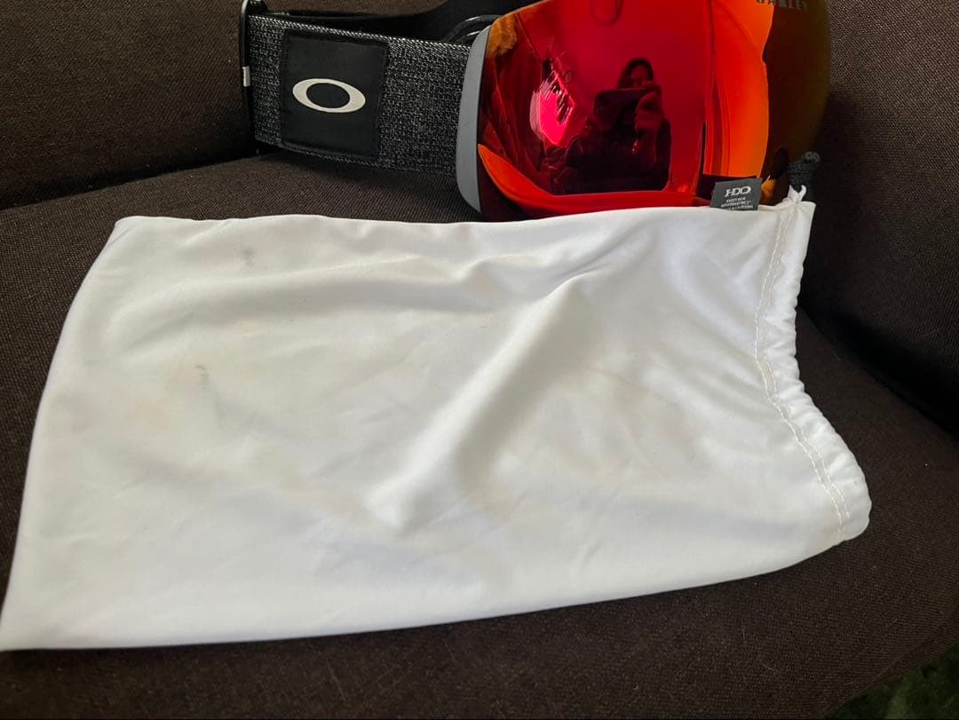 美品　オークリー ゴーグル HDOPRISMフライトデッキ 赤色レンズ