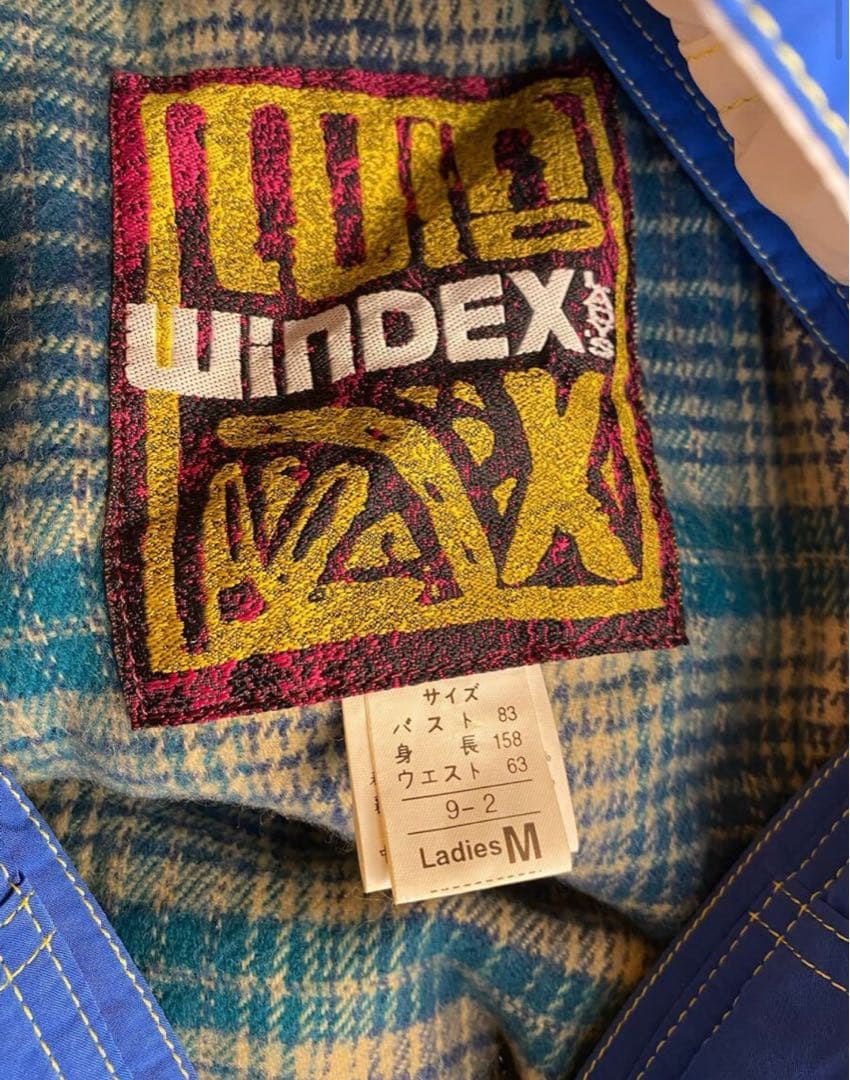 未使用　ウインデックス　レディース　9号　スキーウェア ブルー　刺繍