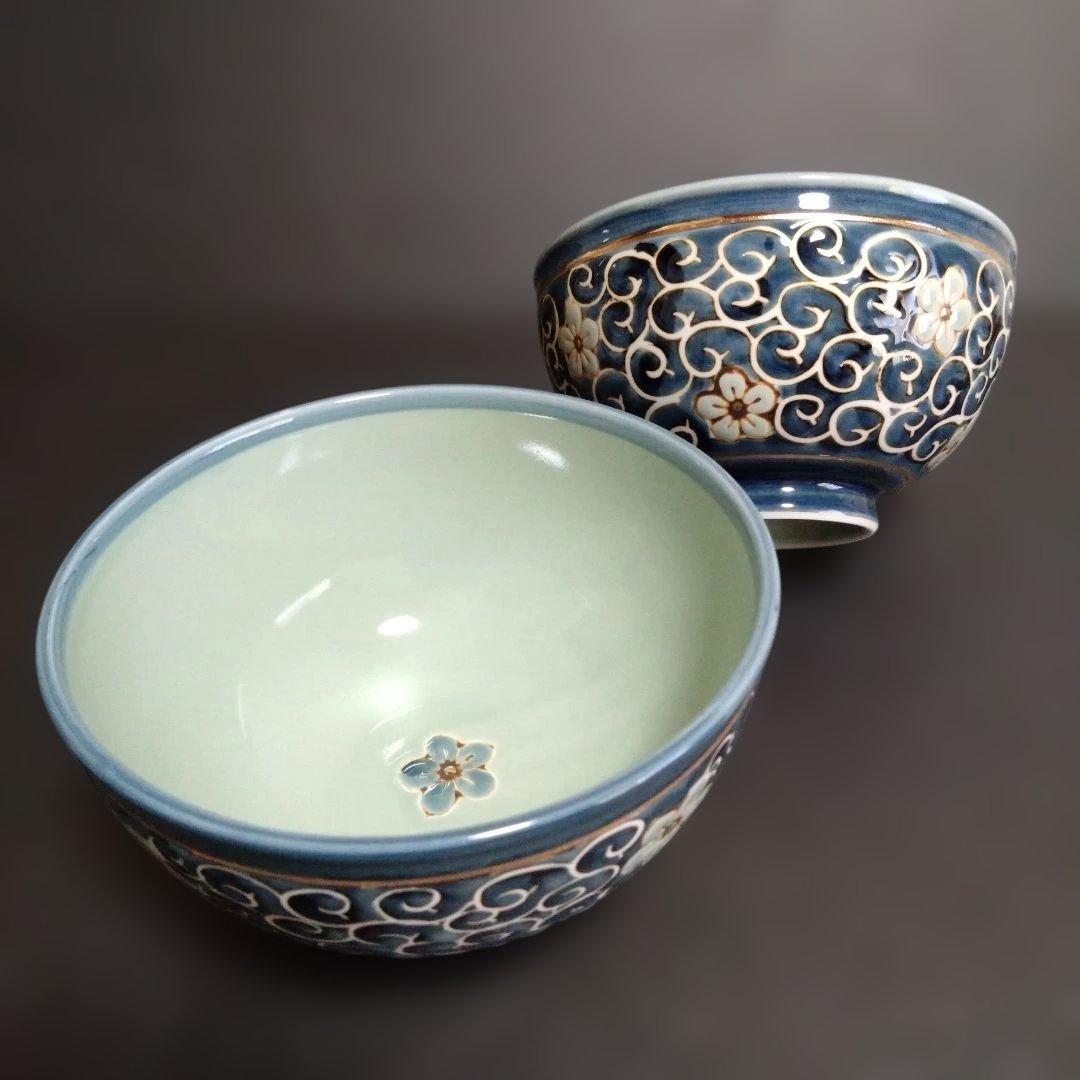 新品 波佐見焼 龍庵窯 丼ぶり 2個　お祝い