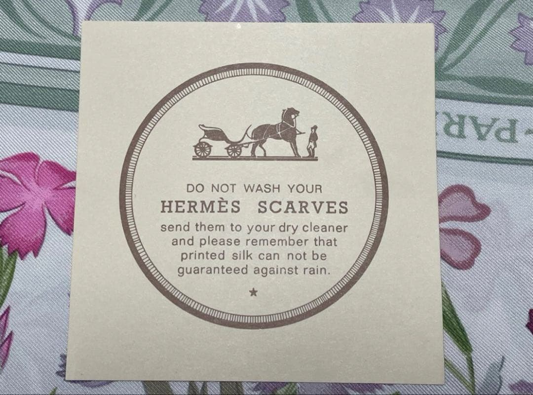 超希少　オールド　HERMES エルメス カレ　大判スカーフ 花柄　シルク　新品