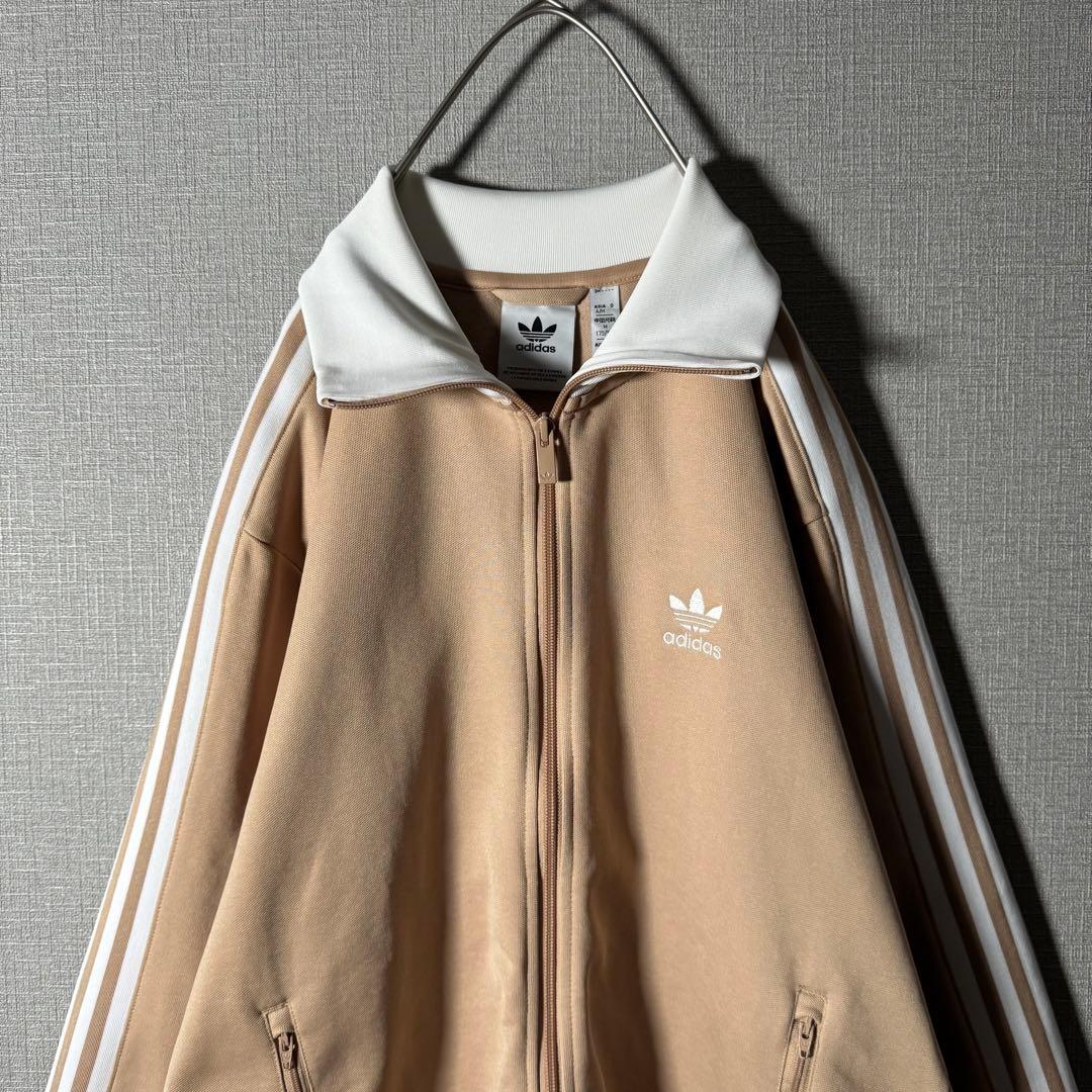 好配色★adidas トラックジャケット ベッケンバウアー 刺繍 ベージュ L