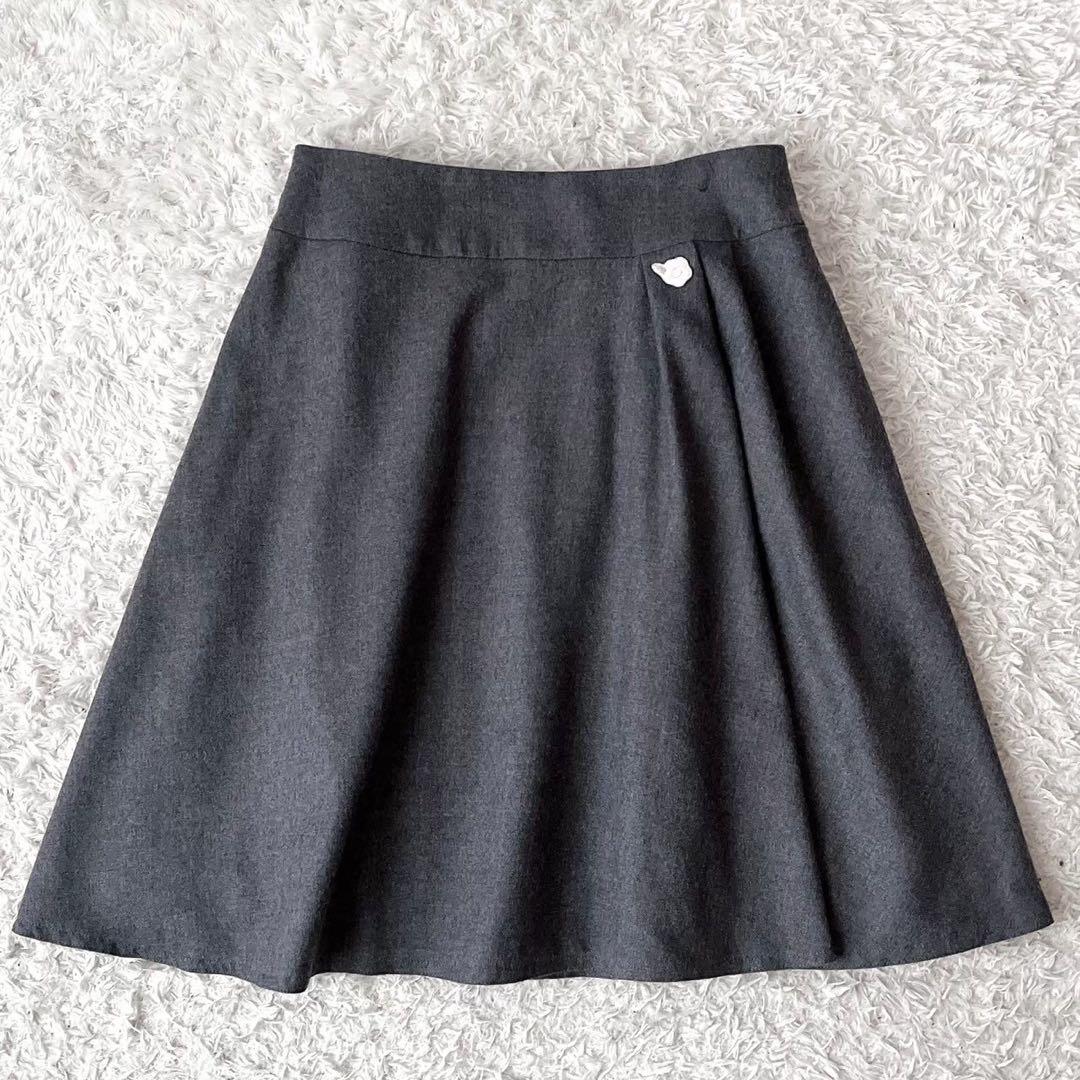 【美品】エムズグレイシー リボンニット＆フレアスカートセット ウール