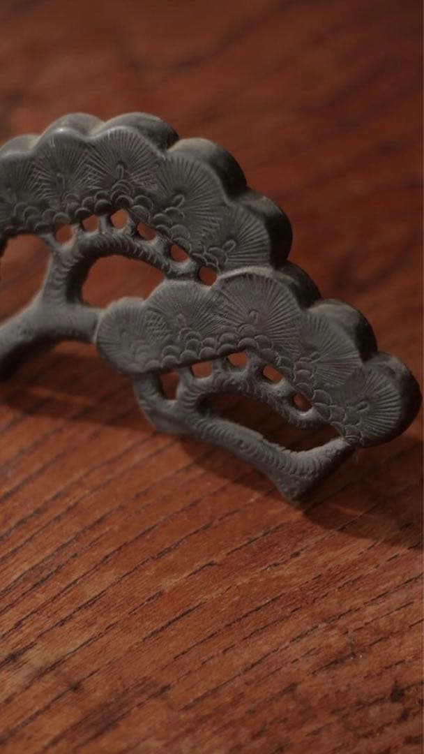 釘隠し　4点セット 鶴×3 松×1 古民家　骨董　古美術　古家具　古道具