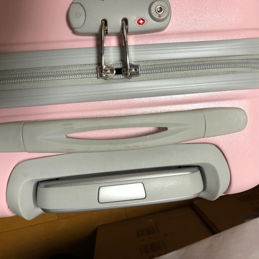 【中古】子供が乗れるキャリーケース キッズトラベル Mサイズ ピンクZ4