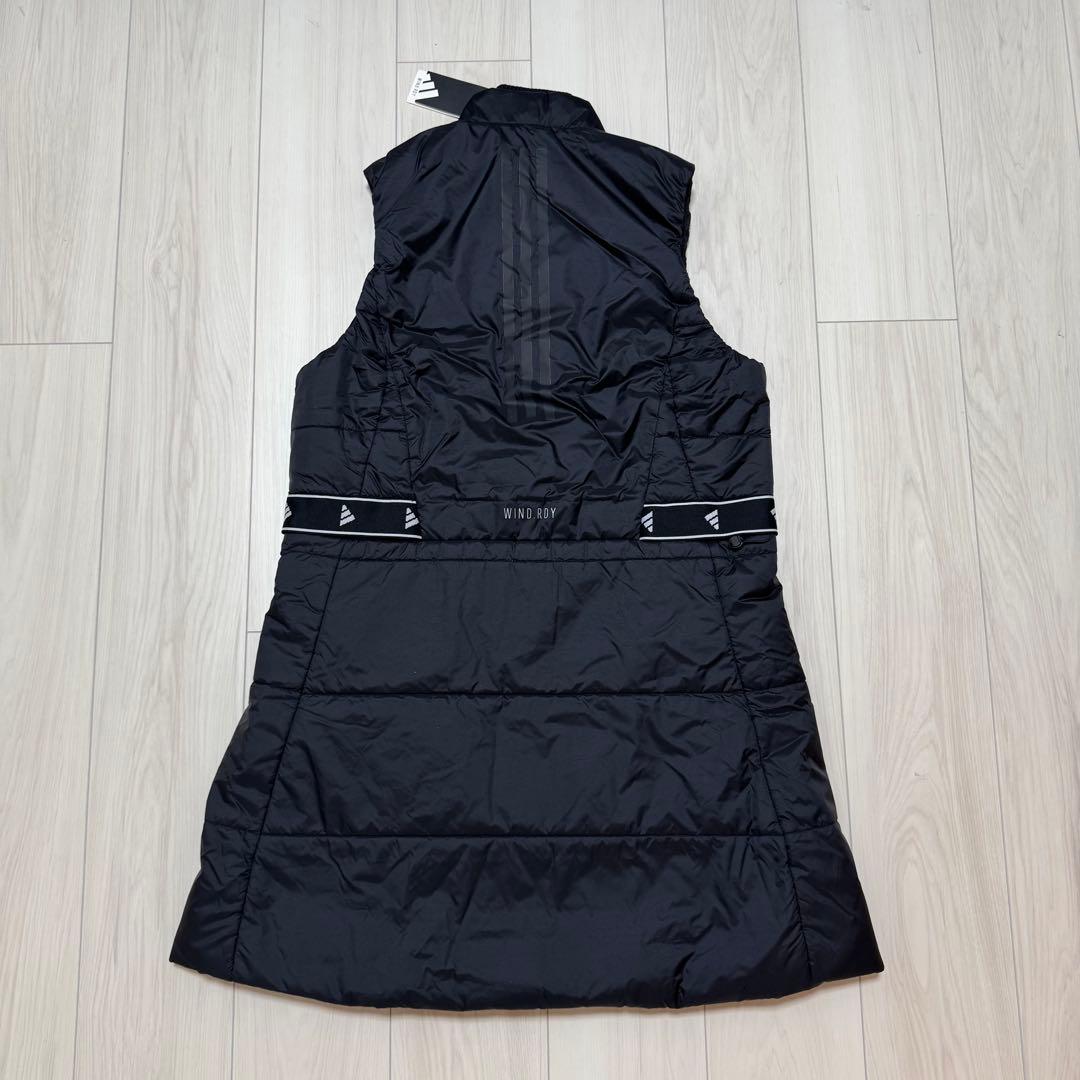 M 新品定価19800円　アディダスゴルフ　中綿　ロングベスト　黒