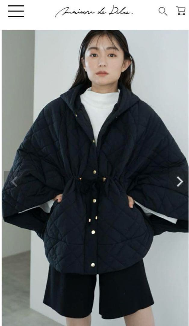 極美品♡Madison de Dolce キルティング フード付き ポンチョ