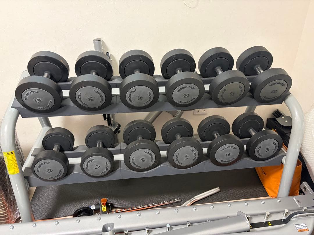 TECHNOGYM テクノジム ダンベルセット 12kg〜22kg（計12本）