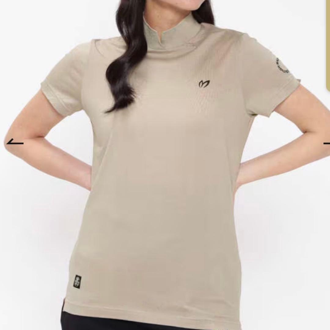 パーリーゲイツ☆新品 ベア天シルケットグレース加工 半袖ハイネックカットソー