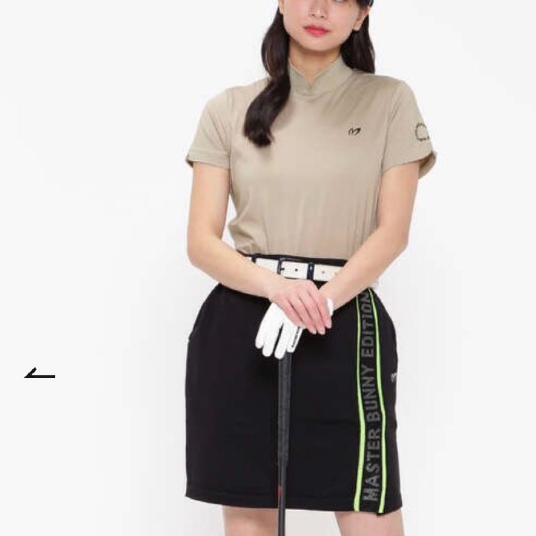 パーリーゲイツ☆新品 ベア天シルケットグレース加工 半袖ハイネックカットソー