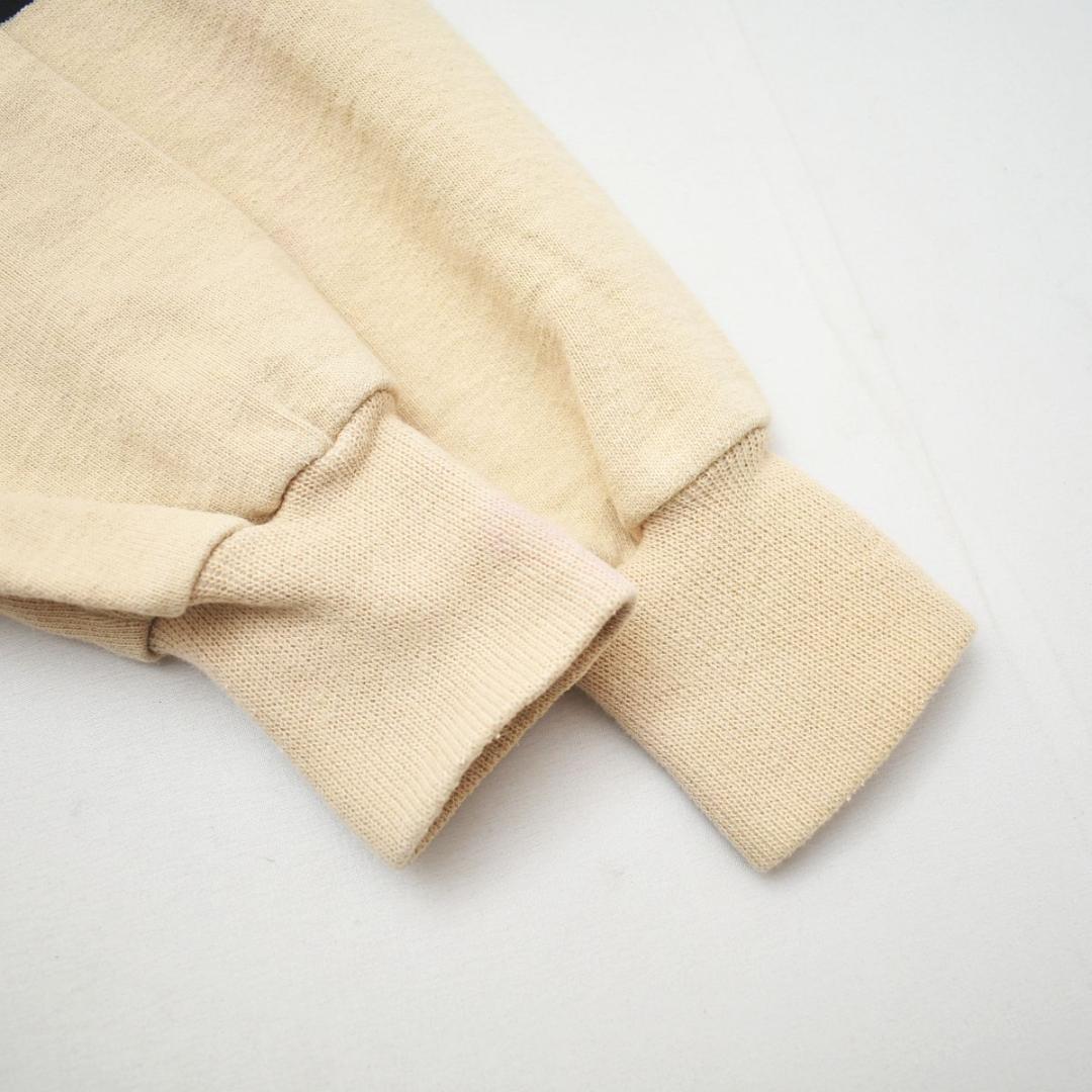 カナダ製 バーバリアン 長袖 ラガー シャツ XL ボーダー ベージュxネイビー