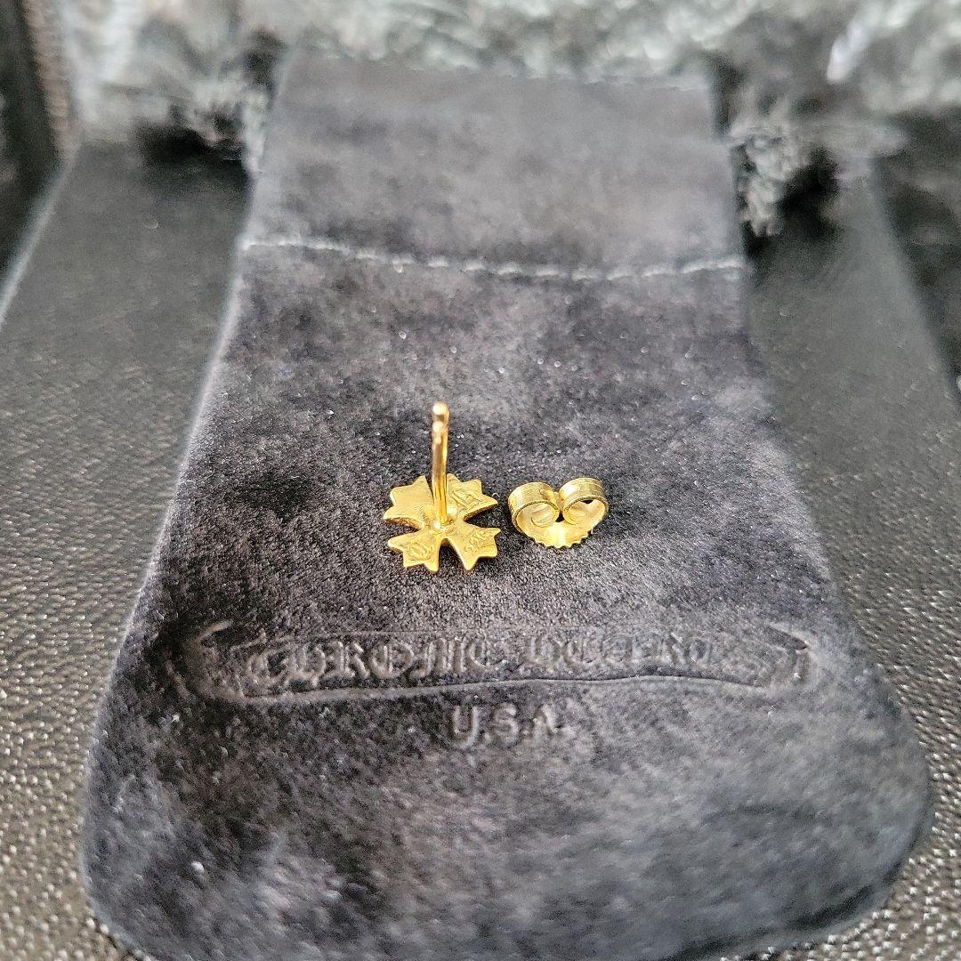 【肩甲骨クラッシャー】クロムハーツ 22K 1ダイヤ ピアス