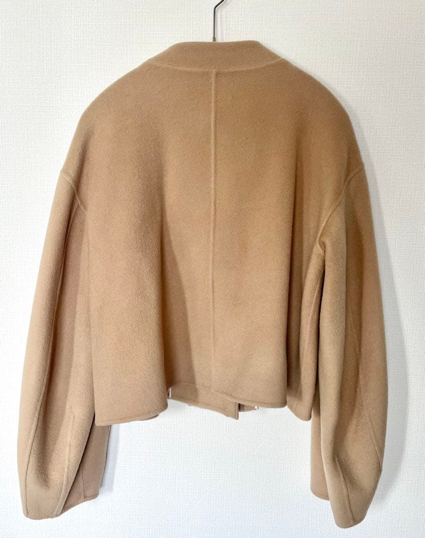 アルアバイル Wリバースタンドカラーショートコート