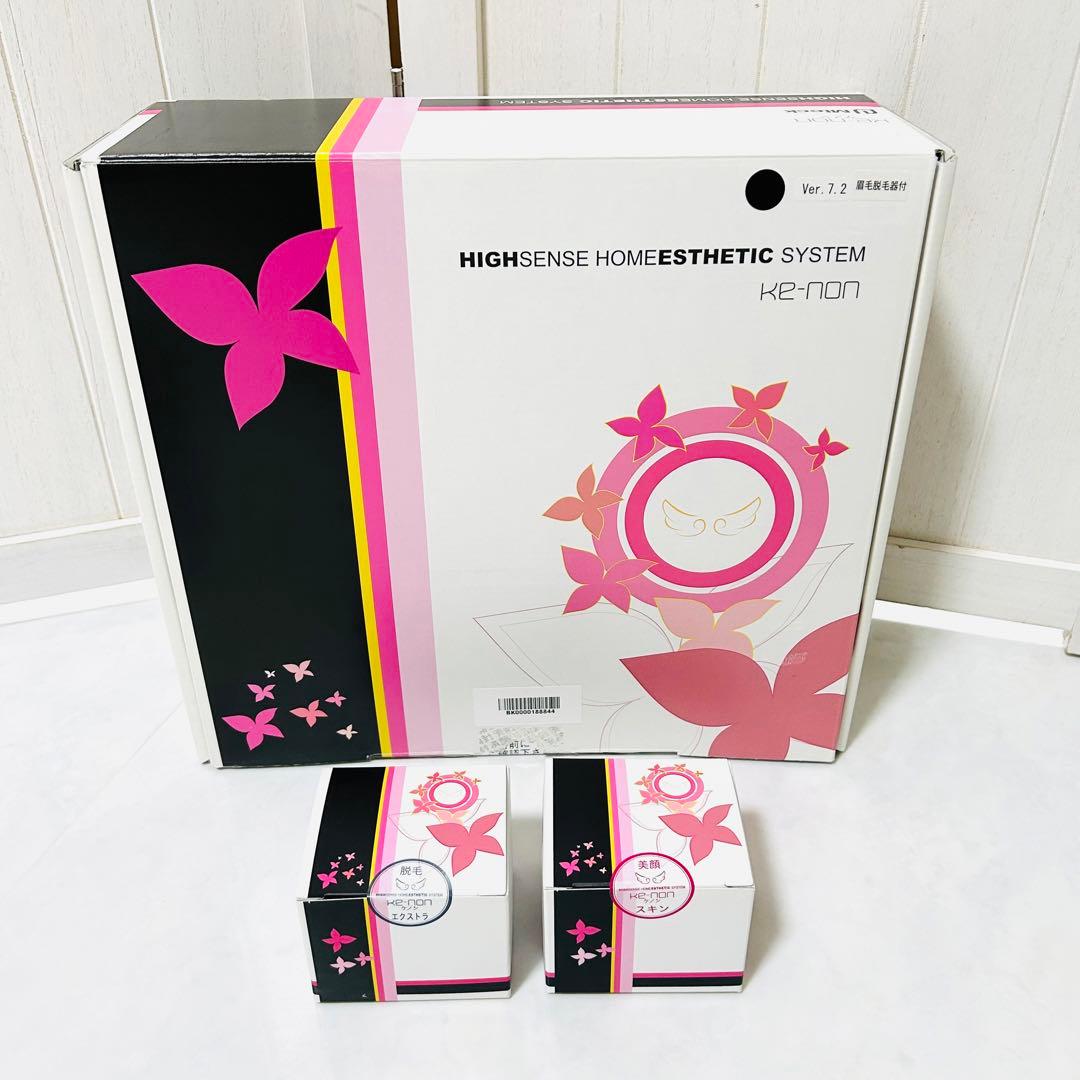 新品同様 ケノン ver.7.2 まゆ毛脱毛器付き 【カートリッジ3個付き】