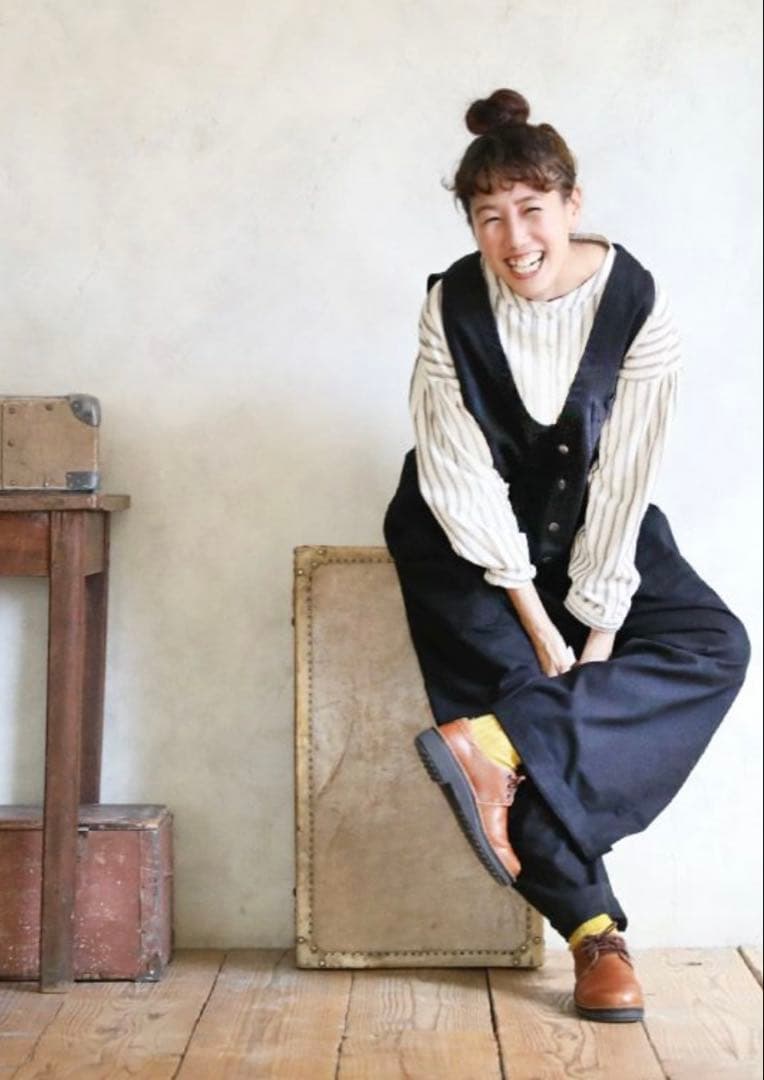 soulberry ゆったりボタン付きサロペット