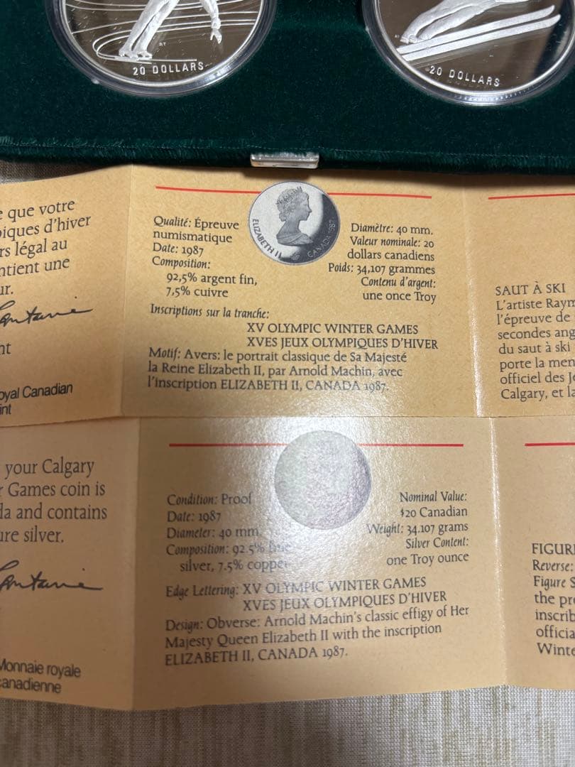 ひ*3様 【SV925】カルガリーオリンピック　記念銀貨 1988年