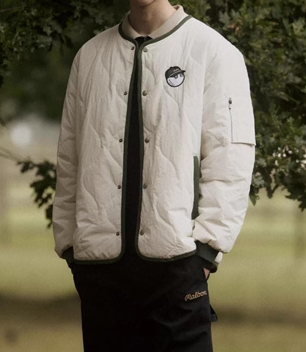 Malbon メンズ ゴルフ中綿ブルゾン 秋冬モデル 保温アウター