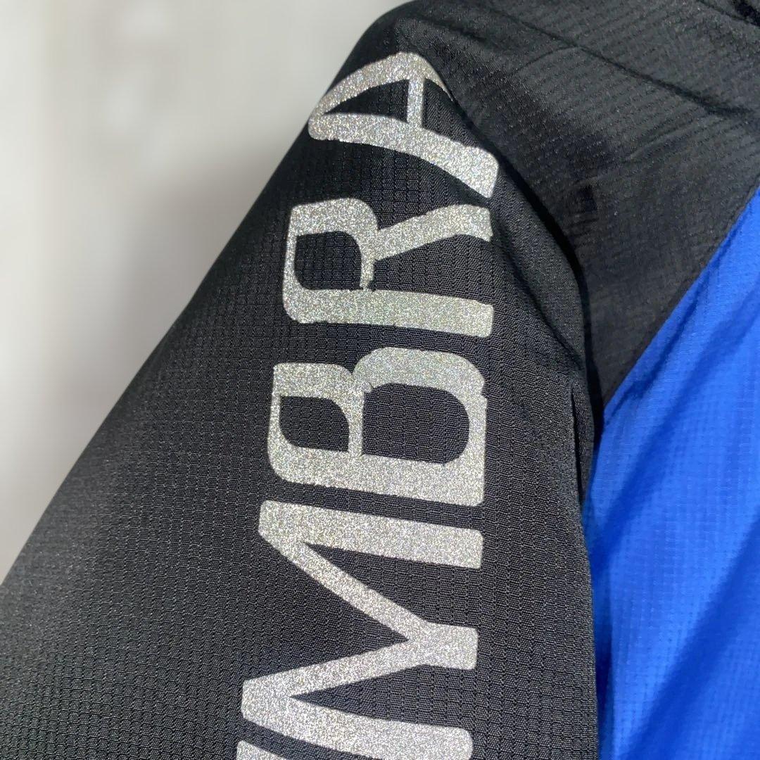 ルースイソンブラ　中綿　ジャケット　裏起毛　帽子付き　黒青　S