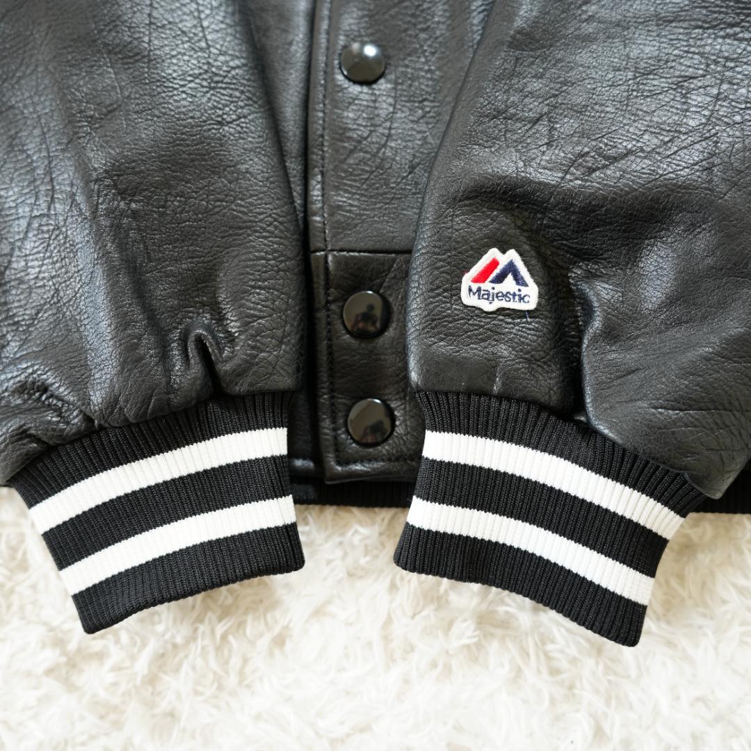 【極美品】マジェスティック　レザージャケットスタジャン　Lサイズ　ブラック